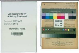 Entnazifizierung Herta Hoffmann , geb. 02.06.1903 ()