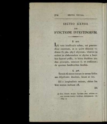 Sectio XXVIII. De Functione Intestinorum
