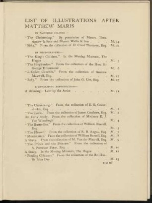 List of illustrations after Matthew Maris