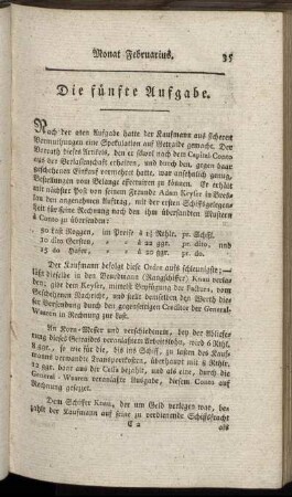 Die fünfte Aufgabe