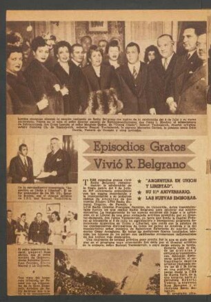 Episodios gratos vivió R. Belgrano : "Argentina en Unión y Libertad". Su 21. aniversario. Las nuevas emisoras.