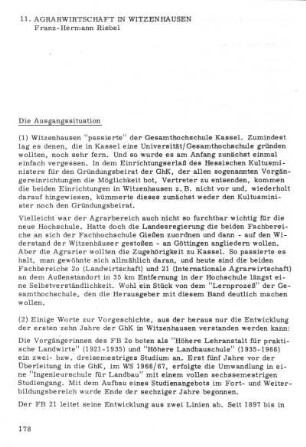 Agrarwirtschaft in Witzenhausen