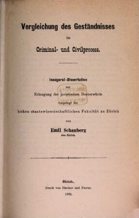 Vergleichung des Geständnisses im Criminal- und Civilprocess