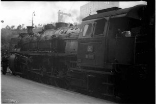 Bahnhof Sigmaringen, Dampflok 18 601 mit Vierzylinder-Verbund-Triebwerk