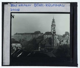 Krummau, Schloss : Gesamtansicht, Fernsicht