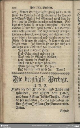 Die dreysigste Predigt