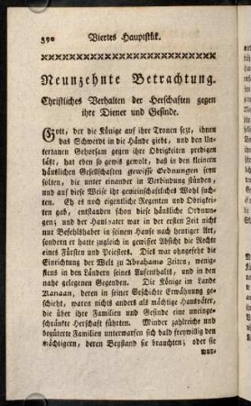 390-406, Neunzehnte Betrachtung. Christliches Verhalten der Herschaften gegen ihre Diener und Gesinde.