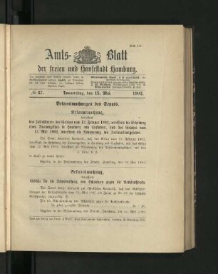 No. 67. 15. Mai. 1902.