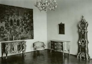 Museum für Kunsthandwerk: Raumaufnahme : Schloss Pillnitz, Wasserpalais. Raumaufnahme im Kunstgewerbemuseum