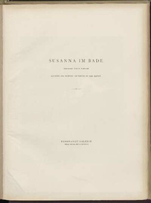 Susanna im Bade.