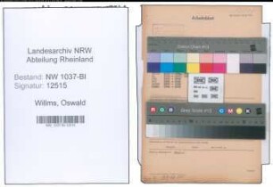 Entnazifizierung Oswald Willms , geb. 05.07.1885 (Postassistent)