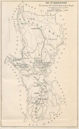Map of Dacca Division