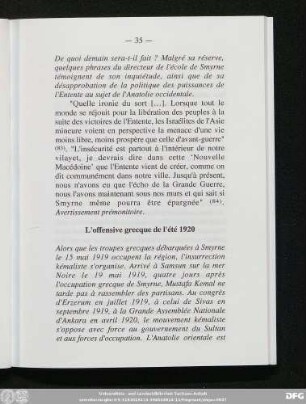 L'offensive grecque de l'été 1920