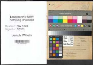 Entnazifizierung Wilhelm Jensch , geb. 21.03.1895 (Steuerinspektor)