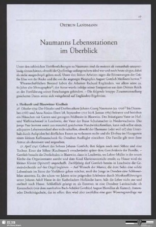 Naumanns Lebensstationen im Überblick