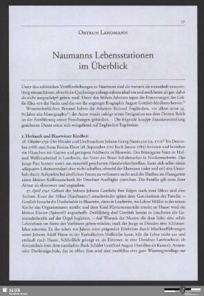 Naumanns Lebensstationen im Überblick