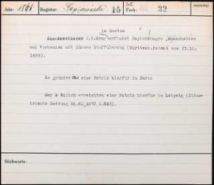 S. S. Gray in Boston erfindet Papierkragen, Manschetten und Vorhemden mit dünnem Stoffüberzug
