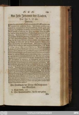 Am Feste Johannis des Täufers. Text Luc. I, 57 - 80.