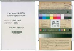 Entnazifizierung Heinrich Prinzen , geb. 07.07.1903 (Kaufmann)