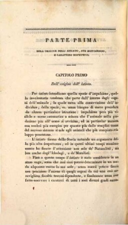 Ricerche intorno all'origine dell'istinto