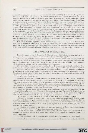 2: Correspondance numismatique