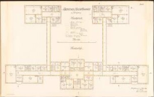 Psychiatrische Klinik der Albertus-Universität Königsberg: Grundriss Hauptgeschoss 1:100