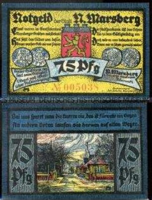 Nieder-Marsberg 75 Pfennig, Notgeldserie