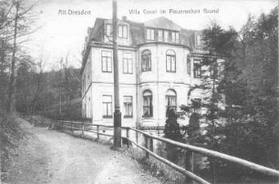 Coschütz (Dresden-Coschütz), Coselweg 12. Villa Cosel (Umbau vor 1770). Talseite