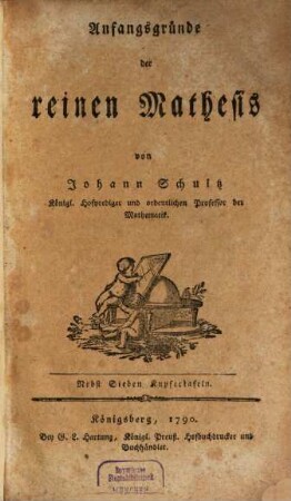 Anfangsgründe der reinen Mathesis