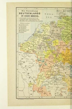 Die Einteilung Deutschlands in zehn Kreise