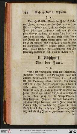 II. Abschnitt: Von der Juno