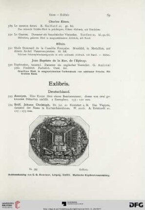 Exlibris (Nr. 593-1016)