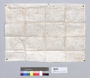 Papst Clemens [XIV.] bestätigt die in der Kirche des aufgehobenen Jesuitenordens zu Regensburg errichteten Bruderschaften samt Ablässen. S: Papst Clemens XIV.