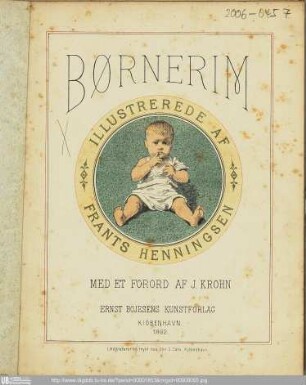 Børnerim / Illustrerede af Frants Henningsen met et forord af J. Krohn.