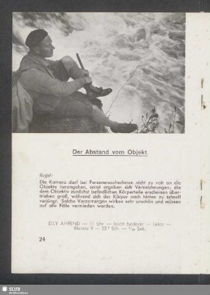 Der Abstand vom Objektiv
