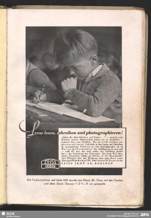 Lerne lesen, schreiben und photographieren!