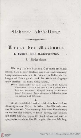 Siebente Abtheilung