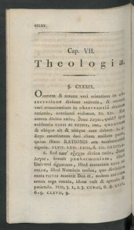 Cap. VII. Theologia