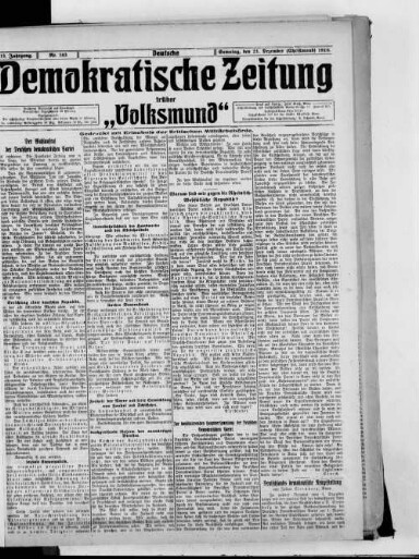 Titelseite einer Zeitung