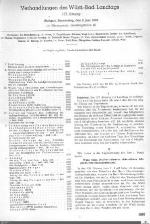 127. Sitzung, Stuttgart, 2.6.1949