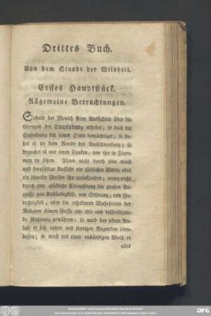 Erstes Hauptstück. Allgemeine Betrachtungen.