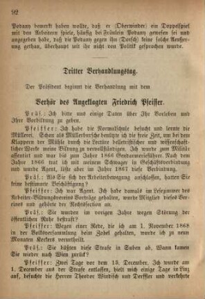 Dritter Verhandlungstag.