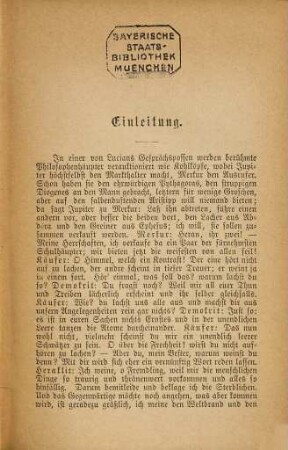 Demokritos oder hinterlassene Papiere eines lachenden Philosophen