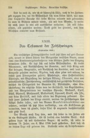 XXIII. Das Testament der Zeitschwingen. (September 1819.)