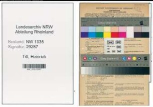Entnazifizierung Heinrich Titt , geb. 08.10.1894 (Kaufmaennischer Angestellter)