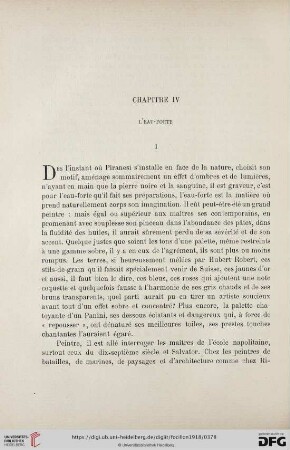 Chapitre IV L'Eau-Forte