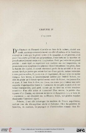 Chapitre IV L'Eau-Forte