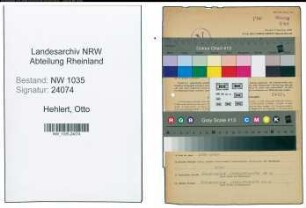 Entnazifizierung Otto Hehlert , geb. 24.06.1920 ()