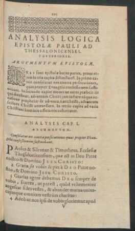 Argumentum Epistolae.