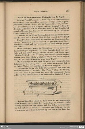 Ueber ein neues chemisches Photometer von Dr. Vogel